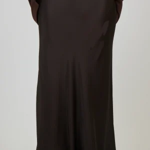 La Jupe Satin Brun