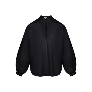 Blouse Sand en popeline noire
