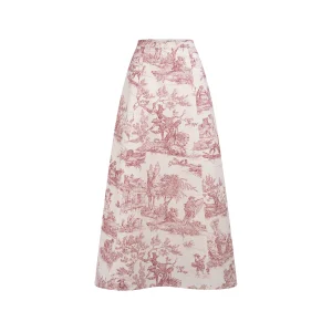 Maxi Jupe Cléo en toile de Jouy