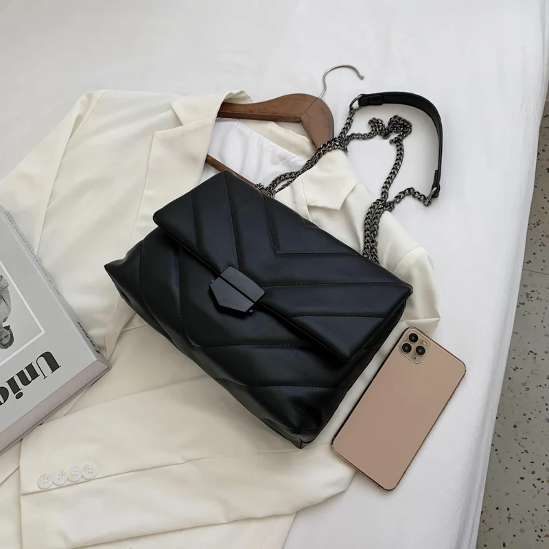 Sac a Main Matelassé Noir - Miranda – Image 9