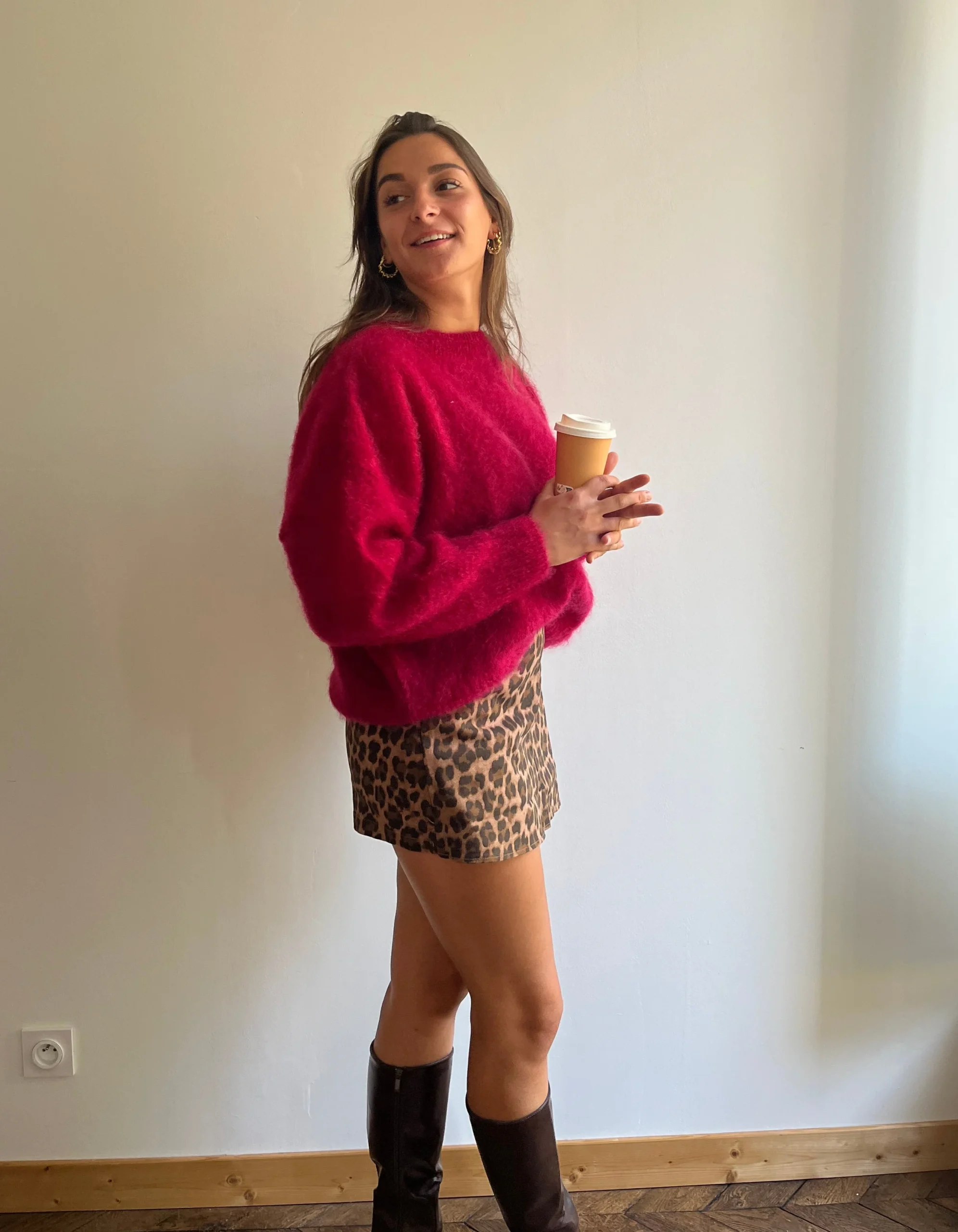 Jupe-short femme à imprimé léopard – 100% coton, fabriquée en France – Image 3