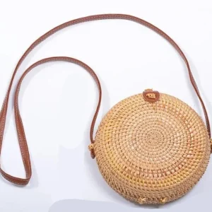 Petit Sac a Main Rond en Paille - Canggu