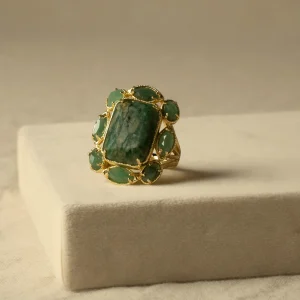 Bague Amalia - Agate verte